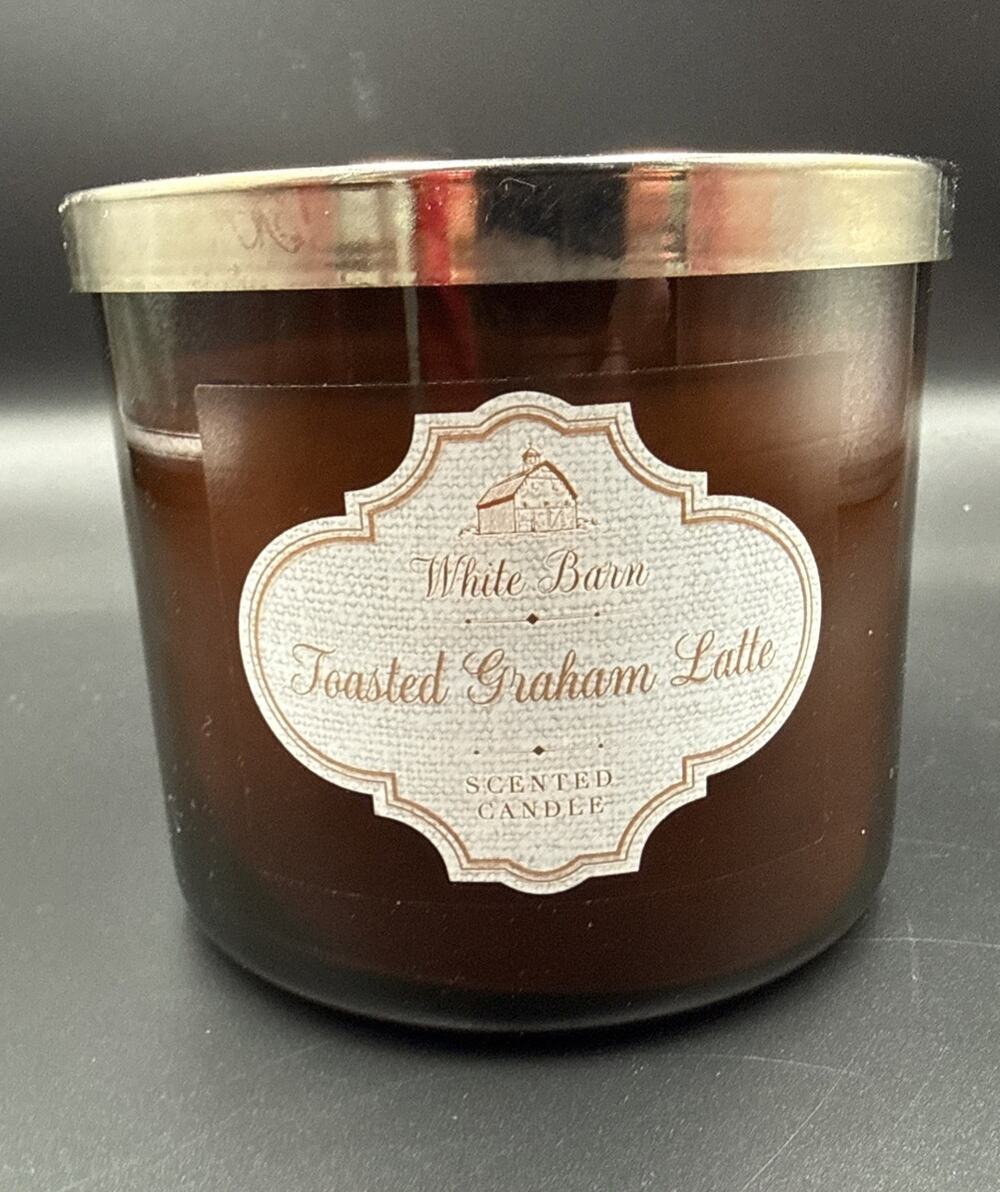 Bath & Body Works 3-wick 14.5 oz Candle Toasted Graham Latte Discontinued HTF